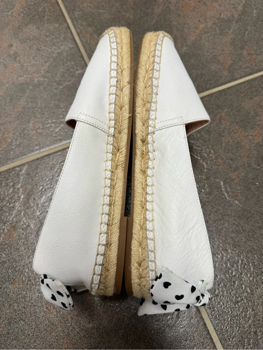 Kate Spade New York Womens Tie Back Grayson Slip On Espadrille Shoes White 7.5